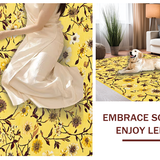 Ultra Soft Area Rug, Non Slip, Stain Resistant, Washable Area Rugs for Living Room, Bedroom, Trendy Minimalist Floral Display(Yellow)