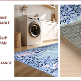 Ultra Soft Area Rug, Non Slip, Stain Resistant, Washable Area Rugs for Living Room, Bedroom, Dreamy Colorful Modern Motif(Blue)