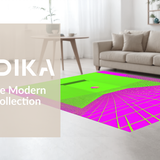 Ultra Soft Area Rug, Non Slip, Stain Resistant, Washable Area Rugs for Living Room, Bedroom, Soft Pastel Geometric Vibe(Green)