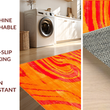 Ultra Soft Area Rug, Non Slip, Stain Resistant, Washable Area Rugs for Living Room, Bedroom, Chic Fuzzy Rustic Vibe Accents(Orange)