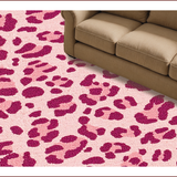 Ultra Soft Area Rug, Non Slip, Stain Resistant, Washable Area Rugs for Living Room, Bedroom, Modern Leopard Print Soft Playroom Rug(Pink)