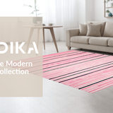 Ultra Soft Area Rug, Non Slip, Stain Resistant, Washable Area Rugs for Living Room, Bedroom, Dynamic Abstract Zebra Imprint(Pink)