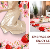 Ultra Soft Area Rug, Non Slip, Stain Resistant, Washable Area Rugs for Living Room, Bedroom, Adorable Bright Floral Arrangement(Pink)