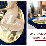 Ultra Soft Area Rug, Non Slip, Stain Resistant, Washable Area Rugs for Living Room, Bedroom, Vibrant Moonlit Nature Scene(Gold)