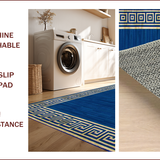 Ultra Soft Area Rug, Non Slip, Stain Resistant, Washable Area Rugs for Living Room, Bedroom, Luxurious Dark Blue Aesthetic(Blue)