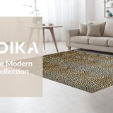 Ultra Soft Area Rug, Non Slip, Stain Resistant, Washable Area Rugs for Living Room, Bedroom, Vibrant Neutral Toned Patterns(Brown)
