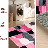 Contemporary Wavy Circular Motif(Pink)