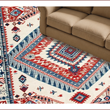 Ultra Soft Area Rug, Non Slip, Stain Resistant, Washable Area Rugs for Living Room, Bedroom, Elegant Rustic Ogee Pattern(White)