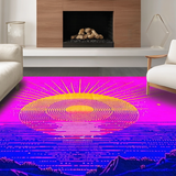 Ultra Soft Area Rug, Non Slip, Stain Resistant, Washable Area Rugs for Living Room, Bedroom, Radiant Ethereal Night Sky Print(Purple)