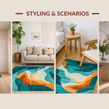 Lively Abstract Wave Composition(Blue)