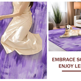 Ultra Soft Area Rug, Non Slip, Stain Resistant, Washable Area Rugs for Living Room, Bedroom, Vibrant Abstract Swirl Pattern(Purple)
