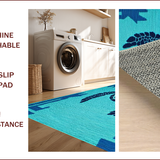 Ultra Soft Area Rug, Non Slip, Stain Resistant, Washable Area Rugs for Living Room, Bedroom, Charming Marine Animal Aesthetic(Blue)
