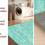Ultra Soft Area Rug, Non Slip, Stain Resistant, Washable Area Rugs for Living Room, Bedroom, Stylish Mint Green Geometric Touch(Blue)