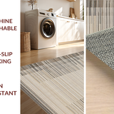 Ultra Soft Area Rug, Non Slip, Stain Resistant, Washable Area Rugs for Living Room, Bedroom, Minimalist Textured Aesthetic Charm(Beige)