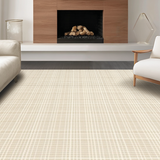 Ultra Soft Area Rug, Non Slip, Stain Resistant, Washable Area Rugs for Living Room, Bedroom, Elegant Light Brown Lattice Design(Beige)