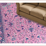 Ultra Soft Area Rug, Non Slip, Stain Resistant, Washable Area Rugs for Living Room, Bedroom, Coastal Oceanic Color Harmony(Pink)