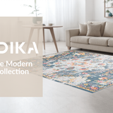 Ultra Soft Area Rug, Non Slip, Stain Resistant, Washable Area Rugs for Living Room, Bedroom, Elegant Earthy Palette Floral Style(Gray)