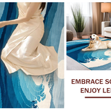 Dynamic Seafoam Curvilinear Arrangement(Blue)