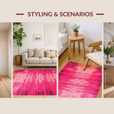 Ultra Soft Area Rug, Non Slip, Stain Resistant, Washable Area Rugs for Living Room, Bedroom, Luxurious Pink Wildlife Accents(Pink)