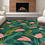 Ultra Soft Area Rug, Non Slip, Stain Resistant, Washable Area Rugs for Living Room, Bedroom, Serene Forest-Themed Visual Appeal(Green)