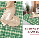 Contemporary Beige Checkered Style(Green)