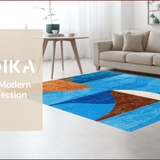 Ultra Soft Area Rug, Non Slip, Stain Resistant, Washable Area Rugs for Living Room, Bedroom, Abstract Modern Soft Non-Slip Living Room(Blue)
