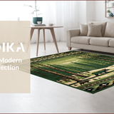 Ultra Soft Area Rug, Non Slip, Stain Resistant, Washable Area Rugs for Living Room, Bedroom, Cozy Natural Forest Elements(Green)