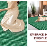 Ultra Soft Area Rug, Non Slip, Stain Resistant, Washable Area Rugs for Living Room, Bedroom, Elegant Checker Motif in Green(Green)