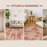Artistic Distressed Patterned Layers(Red)
