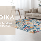 Elegant Textured Geometric Elegance(Blue)