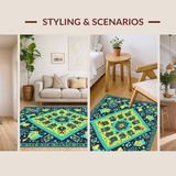 Contemporary Ethnic Medallion Style(Blue)