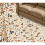 Ultra Soft Area Rug, Non Slip, Stain Resistant, Washable Area Rugs for Living Room, Bedroom, Sophisticated Neutral Botanical Print(Beige)