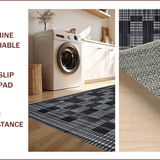 Ultra Soft Area Rug, Non Slip, Stain Resistant, Washable Area Rugs for Living Room, Bedroom, Handmade Wool Viscose(Black)