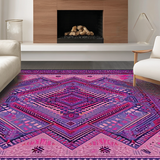 Ultra Soft Area Rug, Non Slip, Stain Resistant, Washable Area Rugs for Living Room, Bedroom, Striking Layered Symmetrical Design(Purple)