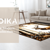 Ultra Soft Area Rug, Non Slip, Stain Resistant, Washable Area Rugs for Living Room, Bedroom, Lively Pastel Forest Creatures(Brown)