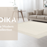 Ultra Soft Area Rug, Non Slip, Stain Resistant, Washable Area Rugs for Living Room, Bedroom, Stylish Textural Ivory Statement(Beige)