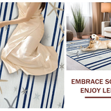 Ultra Soft Area Rug, Non Slip, Stain Resistant, Washable Area Rugs for Living Room, Bedroom, Trendy Nautical Patterned Decor Piece(Gray)