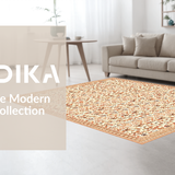 Ultra Soft Area Rug, Non Slip, Stain Resistant, Washable Area Rugs for Living Room, Bedroom, Soft Creamy Floral Elegance(Beige)