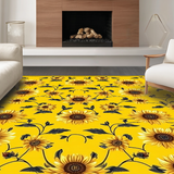 Cozy Yellow Bloom Motif Design(Yellow)