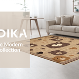 Ultra Soft Area Rug, Non Slip, Stain Resistant, Washable Area Rugs for Living Room, Bedroom, Whimsical Animal Print Aesthetic(Beige)