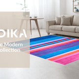 Dynamic Multicolored Graphic Motif(Blue)