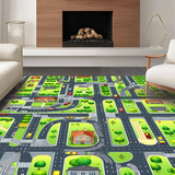 Vibrant Traffic Scene Illustration(Green)