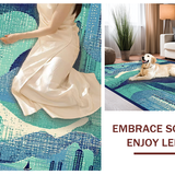 Ultra Soft Area Rug, Non Slip, Stain Resistant, Washable Area Rugs for Living Room, Bedroom, Nautical Sea Monster Rug: Playful Ocean Themed Carpet(Blue)
