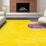 Ultra Soft Area Rug, Non Slip, Stain Resistant, Washable Area Rugs for Living Room, Bedroom, Lively Non-Slip Funky Pattern(Yellow)