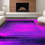 Ultra Soft Area Rug, Non Slip, Stain Resistant, Washable Area Rugs for Living Room, Bedroom, Striking 3D Gaming Visuals(Purple)