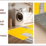 Ultra Soft Area Rug, Non Slip, Stain Resistant, Washable Area Rugs for Living Room, Bedroom, Chic Lattice Pattern in Yellow(Yellow)