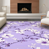 Ultra Soft Area Rug, Non Slip, Stain Resistant, Washable Area Rugs for Living Room, Bedroom, Pastel Cozy Artistic Motif(Purple)