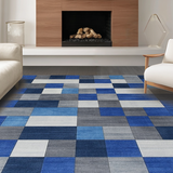 Rustic Blue and Gray Layered Design(Blue)