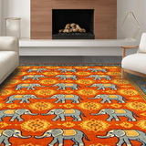 Ultra Soft Area Rug, Non Slip, Stain Resistant, Washable Area Rugs for Living Room, Bedroom, Chic Nature-Inspired Entrance Accent(Orange)