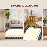 Minimalist Navy Blue Symmetry(Beige)
